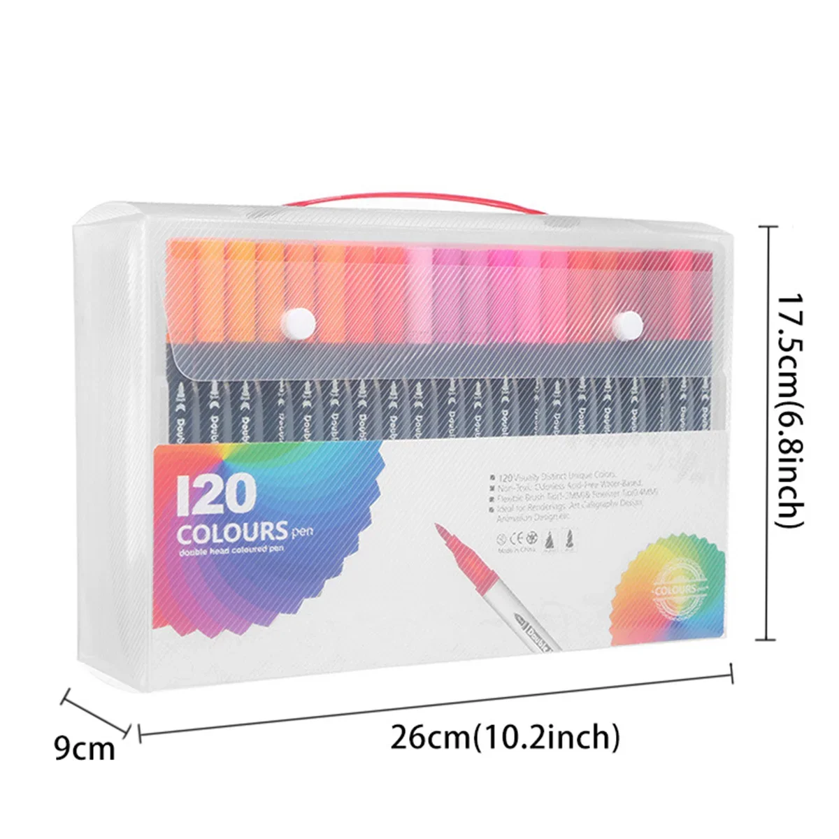 12-120 Colors Markers Set Dual - Correction Pen Fine recension och pris