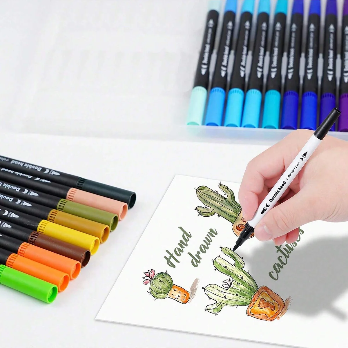 12-120 Colors Markers Set Dual - Correction Pen Fine recension och pris