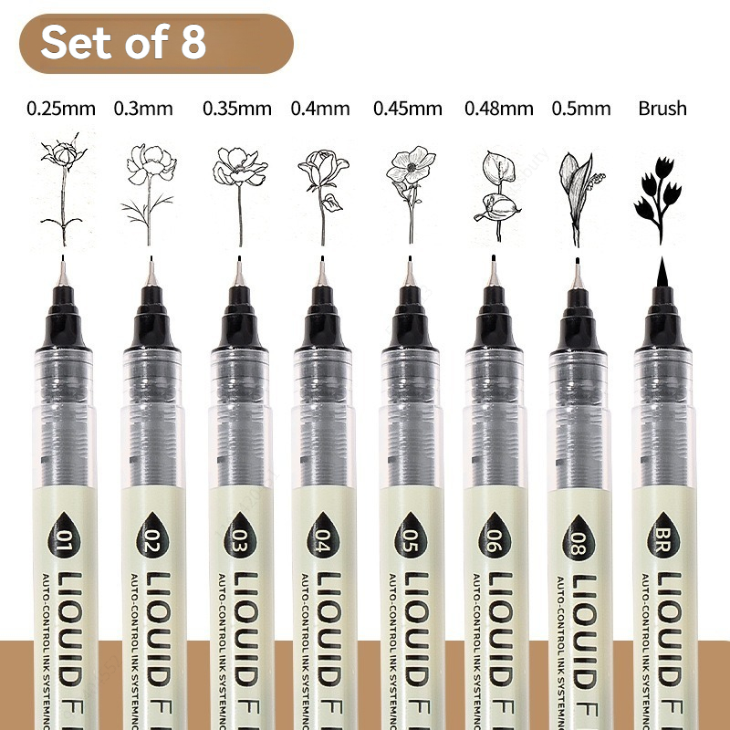 12 Pack Black Fineliner Drawin - Correction Pen Fine recension och pris