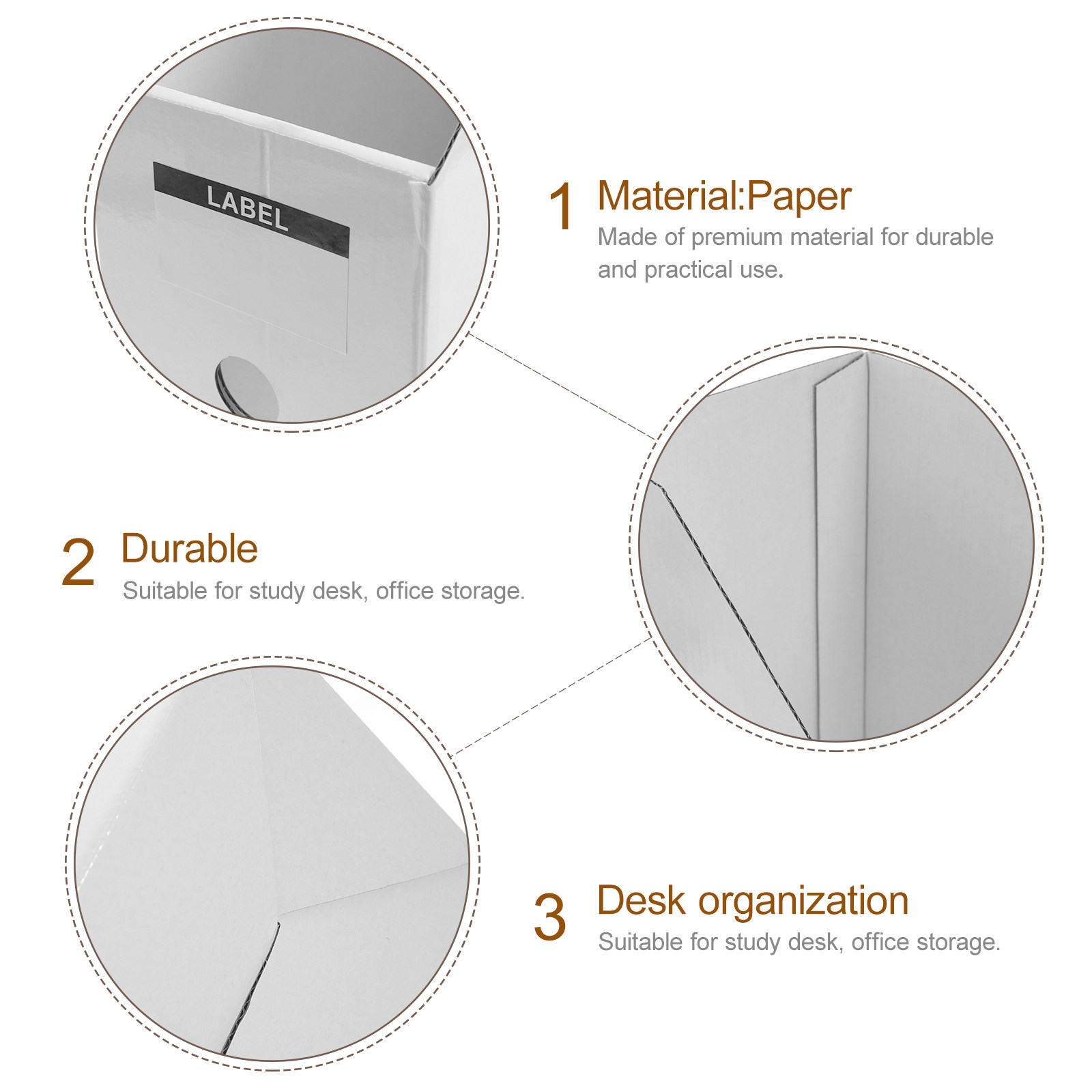 3Pcs Desktop File Folder Organ - Magazine Holder Rack recension och pris