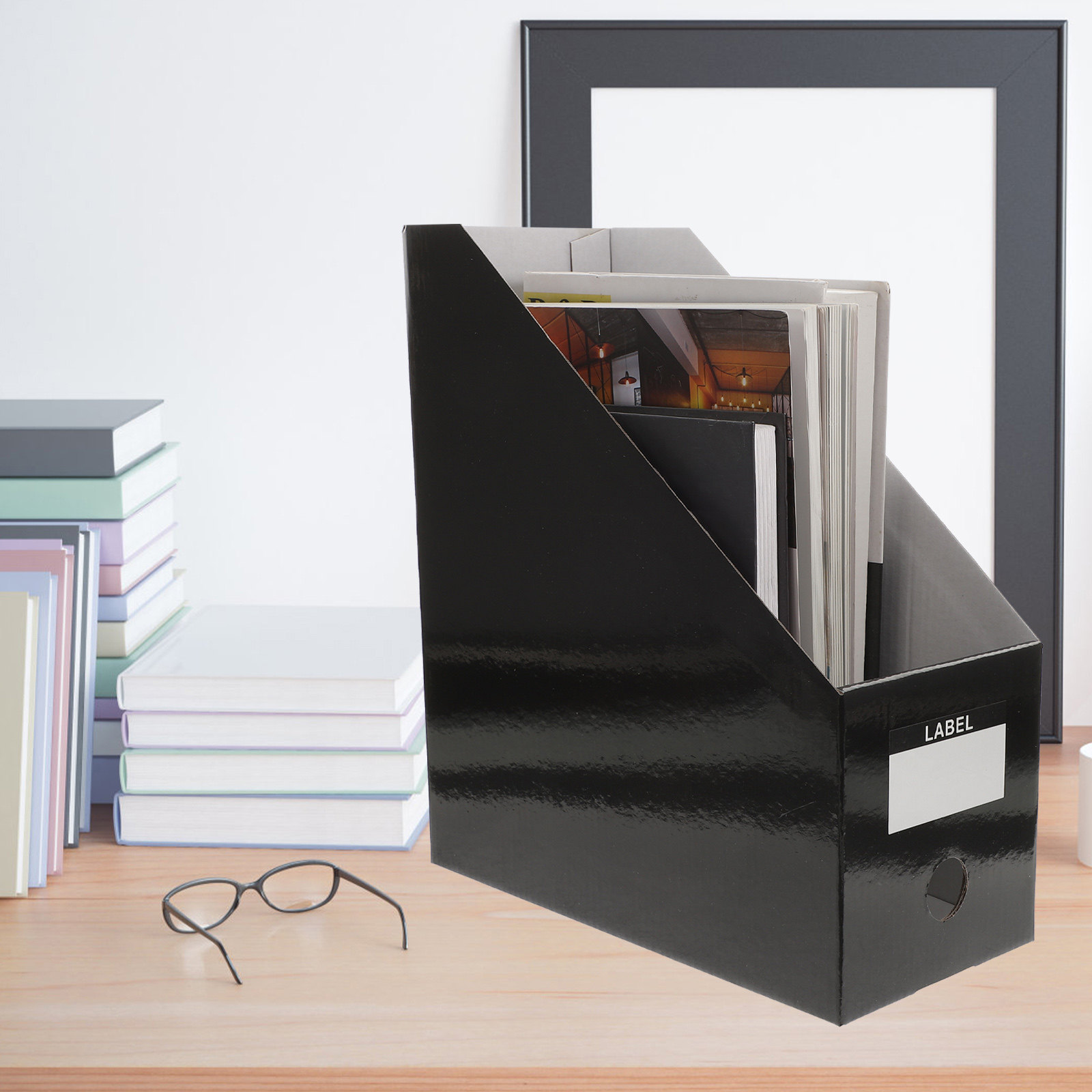 3Pcs Desktop File Folder Organ - Magazine Holder Rack recension och pris