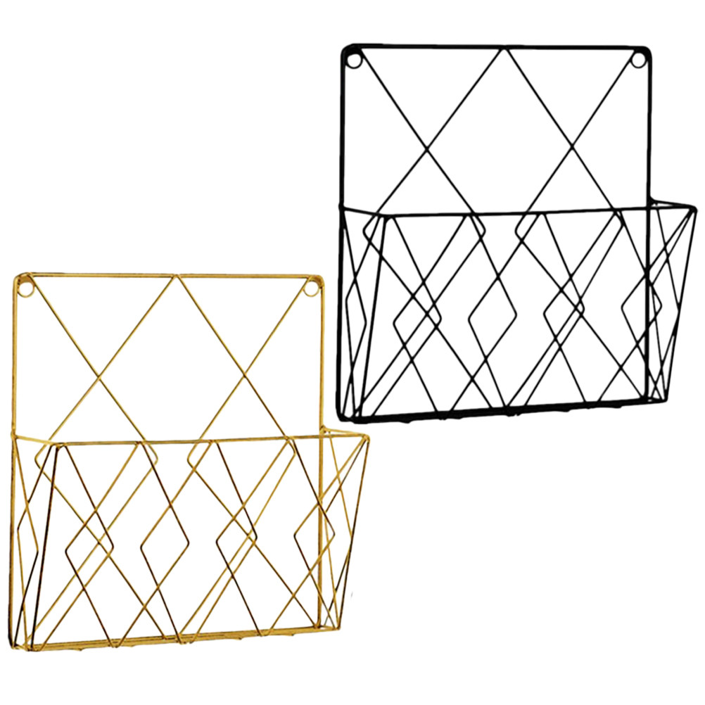 2Pcs Premium Metal Wall File O - Magazine Holder Rack recension och pris