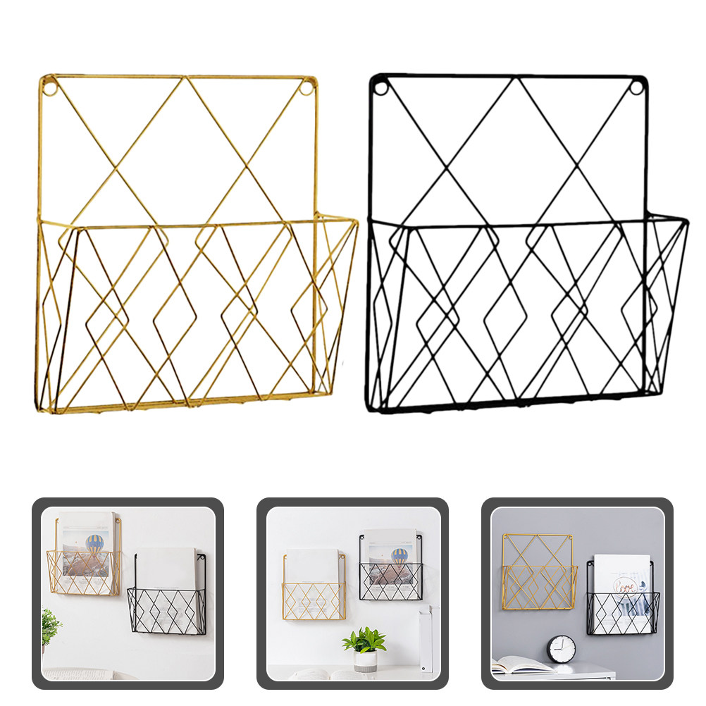 2Pcs Premium Metal Wall File O - Magazine Holder Rack recension och pris