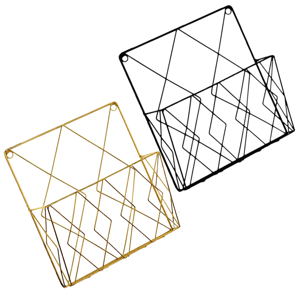 2Pcs Premium Metal Wall File O - Magazine Holder Rack recension och pris