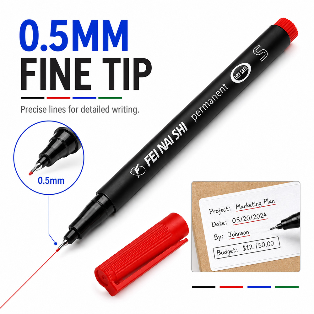 4/12 Pcs 0.5mm Fine Tip Perman - Correction Pen Fine recension och pris
