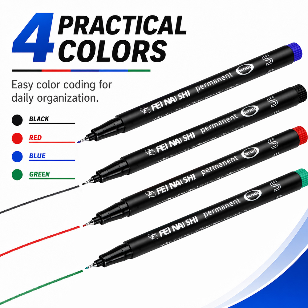 4/12 Pcs 0.5mm Fine Tip Perman - Correction Pen Fine recension och pris