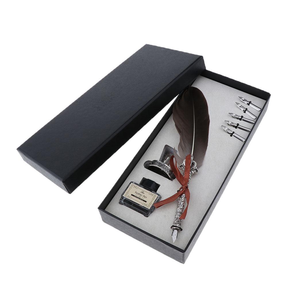 Antique Fountain Pen Feather Q - Fountain Pen Bottled Ink recension och pris