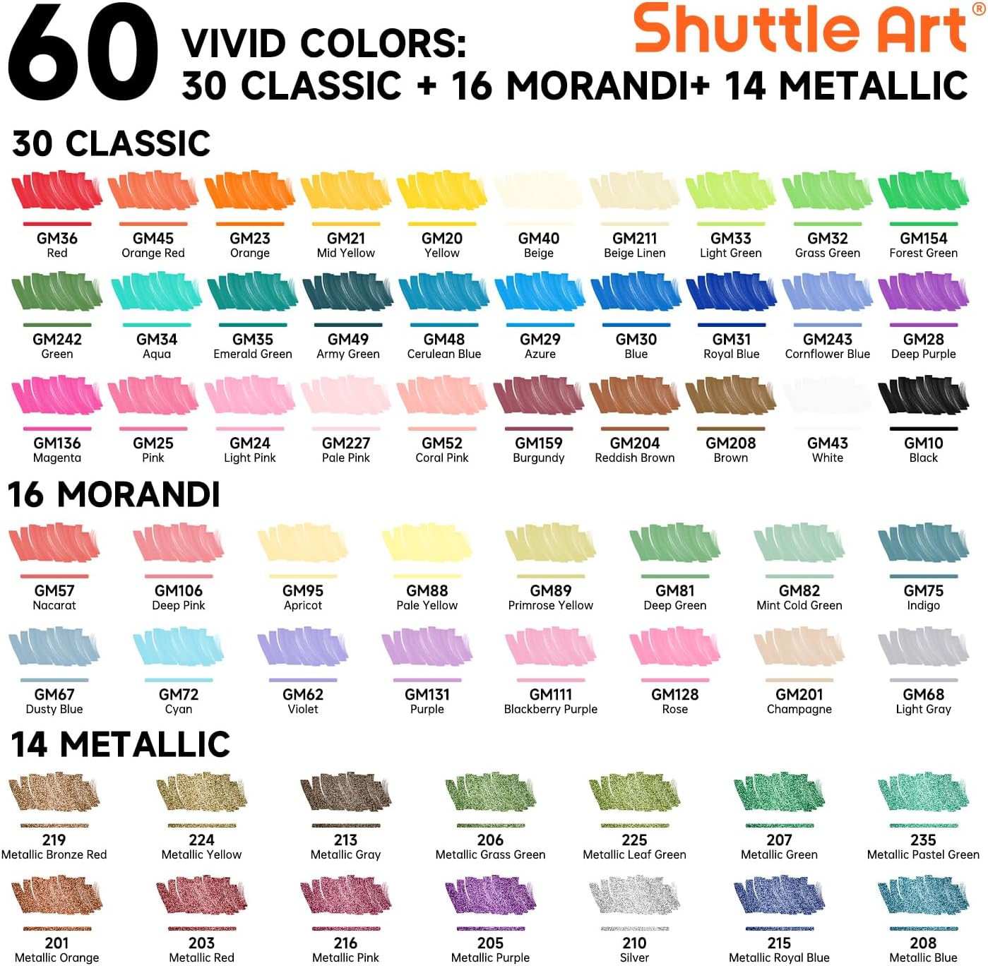 Shuttle Art 60 Colors Dual Tip - Correction Pen Fine recension och pris
