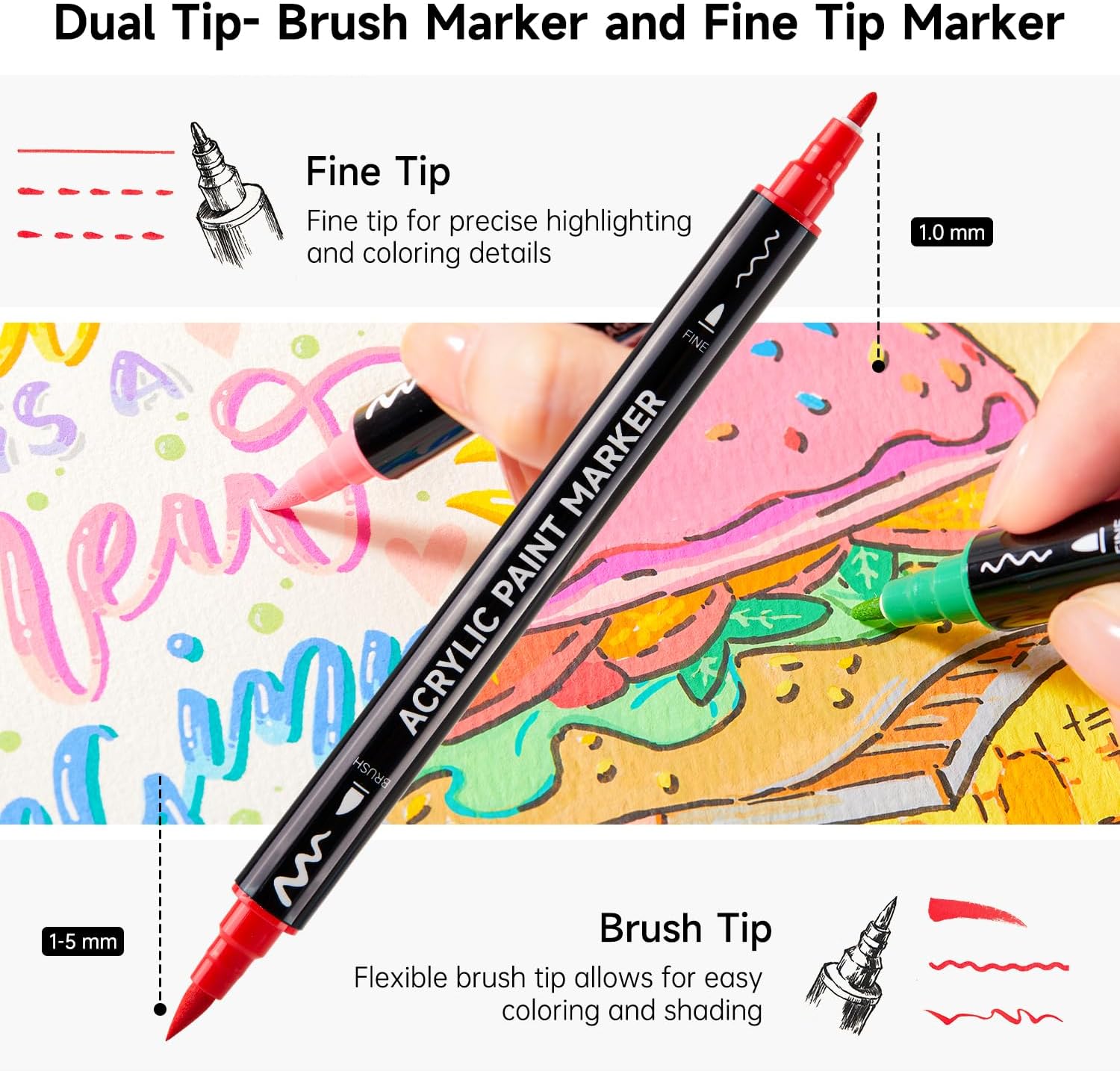 Shuttle Art 60 Colors Dual Tip - Correction Pen Fine recension och pris