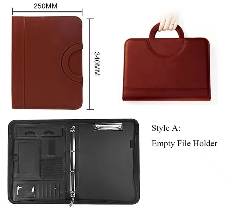 PU leather A4 zipper calculato - Binder A4 Lever recension och pris