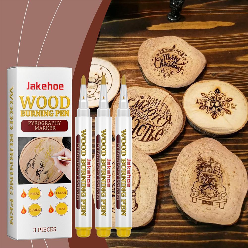 3pcs Wood Burning Pen Scorch C - Correction Pen Fine recension och pris